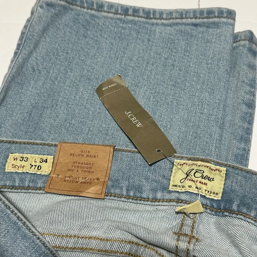 NWT, J. Crew Light Blue Straight Jeans
